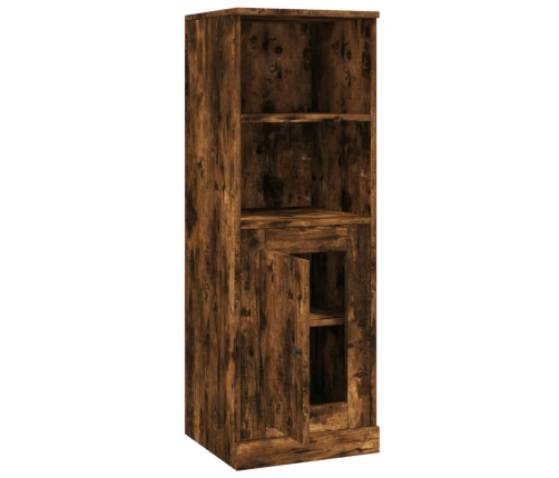 Aparador alto madera contrachapada roble humo 36x35,5x103,5 cm