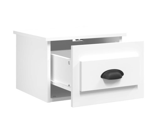 vidaXL Mesita de noche de pared blanco 41,5x36x28 cm