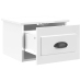 Mesitas de noche de pared 2 uds blanco brillante 41,5x36x28 cm