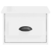 Mesitas de noche de pared 2 uds blanco brillante 41,5x36x28 cm