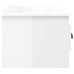 vidaXL Mesitas de noche de pared 2 uds blanco brillante 41,5x36x28 cm