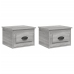 Mesitas de noche de pared 2 uds color gris Sonoma 41,5x36x28 cm