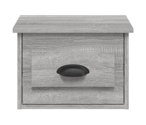 Mesitas de noche de pared 2 uds color gris Sonoma 41,5x36x28 cm