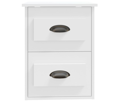 vidaXL Mesita de noche de pared blanca 41,5x36x53 cm