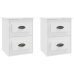 Mesitas de noche de pared 2 uds blanco 41,5x36x53 cm