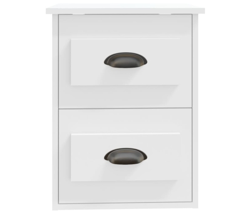 Mesitas de noche de pared 2 uds blanco 41,5x36x53 cm