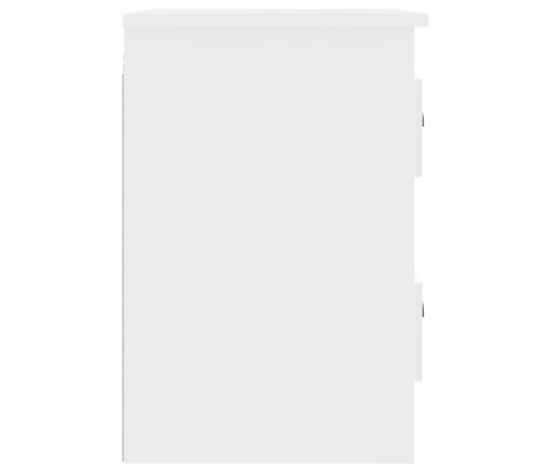 Mesitas de noche de pared 2 uds blanco 41,5x36x53 cm