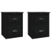 Mesitas de noche de pared 2 uds negras 41,5x36x53 cm