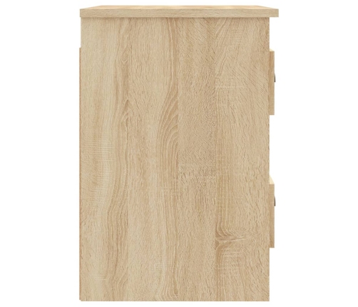 Mesita de noche de pared 2 uds color roble Sonoma 41,5x36x53 cm