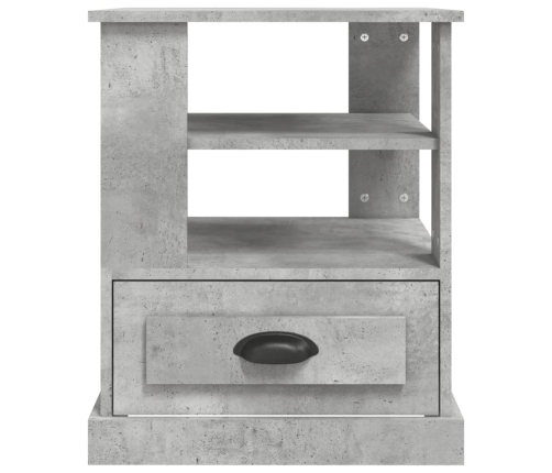 Mesa auxiliar madera contrachapada gris hormigón 50x50x60 cm