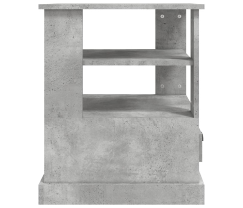 Mesa auxiliar madera contrachapada gris hormigón 50x50x60 cm