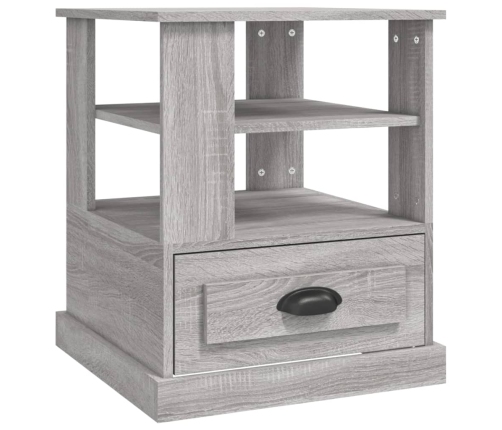 Mesa auxiliar madera contrachapada gris Sonoma 50x50x60 cm