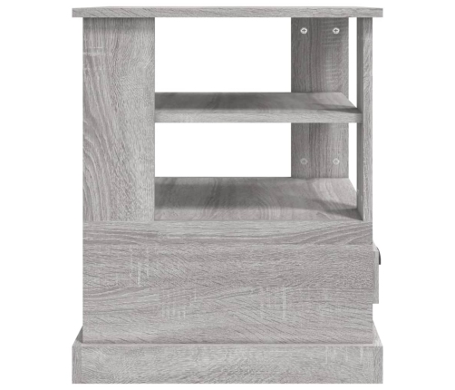 Mesa auxiliar madera contrachapada gris Sonoma 50x50x60 cm