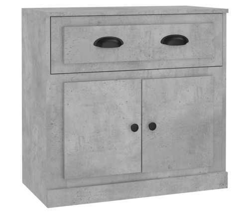 Aparador de madera contrachapada gris hormigón 70x35,5x67,5 cm