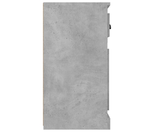 Aparador de madera contrachapada gris hormigón 70x35,5x67,5 cm