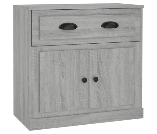 Aparador de madera contrachapada gris Sonoma 70x35,5x67,5 cm