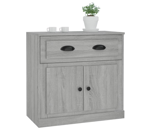 Aparador de madera contrachapada gris Sonoma 70x35,5x67,5 cm