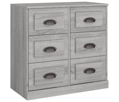 Aparador de madera contrachapada gris Sonoma 70x35,5x67,5 cm