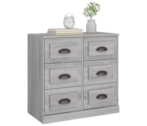 Aparador de madera contrachapada gris Sonoma 70x35,5x67,5 cm