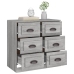 Aparador de madera contrachapada gris Sonoma 70x35,5x67,5 cm