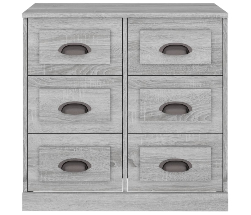 Aparador de madera contrachapada gris Sonoma 70x35,5x67,5 cm