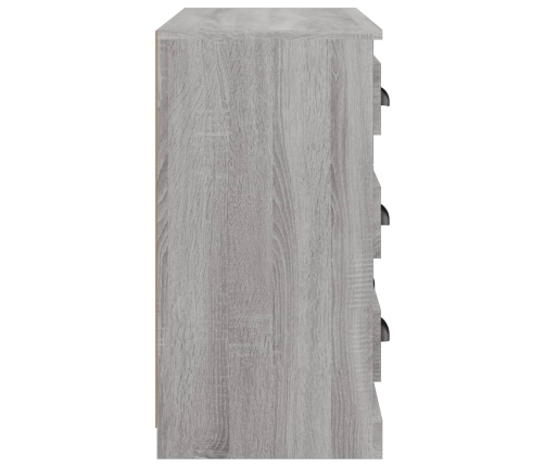 Aparador de madera contrachapada gris Sonoma 70x35,5x67,5 cm