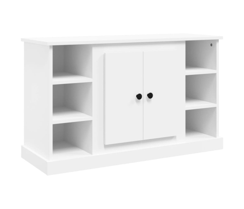 Aparador de madera contrachapada blanco 100x35,5x60 cm