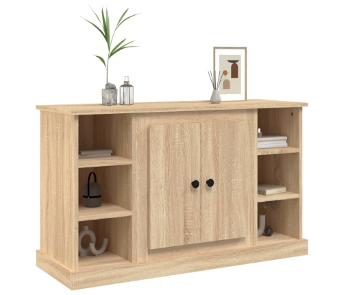 Aparador de madera contrachapada roble Sonoma 100x35,5x60 cm