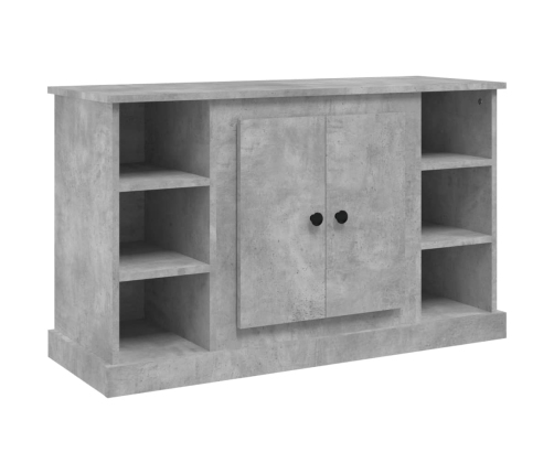 Aparador de madera contrachapada gris hormigón 100x35,5x60 cm