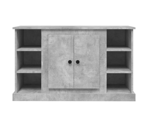 Aparador de madera contrachapada gris hormigón 100x35,5x60 cm