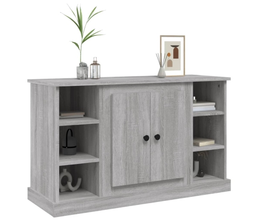 Aparador de madera contrachapada gris Sonoma 100x35,5x60 cm