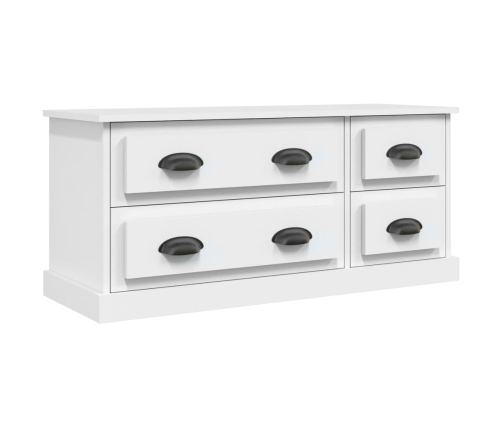 Mueble para TV madera contrachapada blanco 100x35,5x45 cm