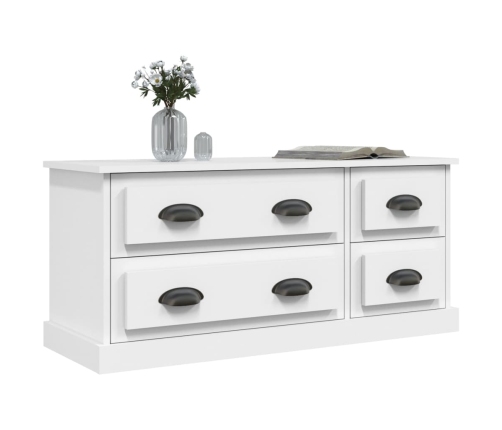 Mueble para TV madera contrachapada blanco 100x35,5x45 cm