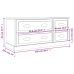 Mueble para TV madera contrachapada blanco 100x35,5x45 cm