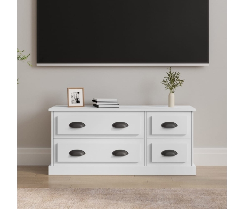 Mueble para TV madera contrachapada blanco 100x35,5x45 cm