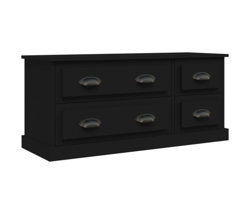 vidaXL Mueble para TV madera contrachapada negro 100x35,5x45 cm