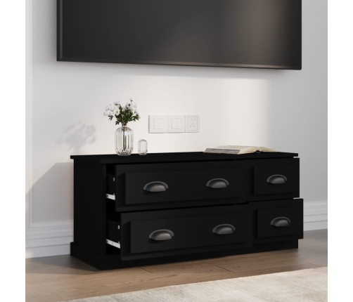 vidaXL Mueble para TV madera contrachapada negro 100x35,5x45 cm