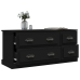 Mueble para TV madera contrachapada negro 100x35,5x45 cm