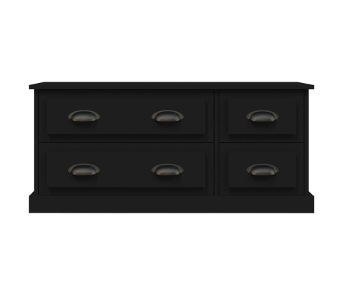 vidaXL Mueble para TV madera contrachapada negro 100x35,5x45 cm