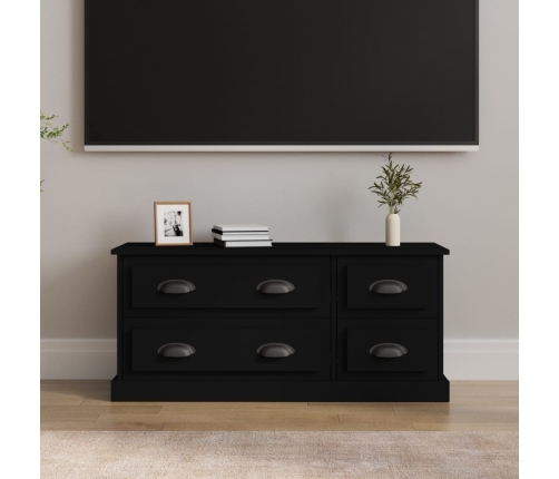 vidaXL Mueble para TV madera contrachapada negro 100x35,5x45 cm