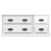 Mueble de TV madera contrachapada blanco brillo 100x35,5x45 cm