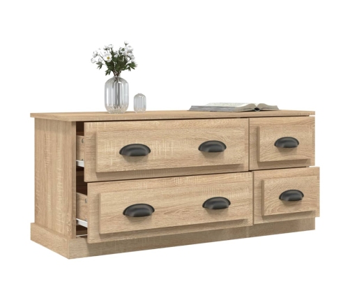 Mueble para TV madera contrachapada roble Sonoma 100x35,5x45 cm