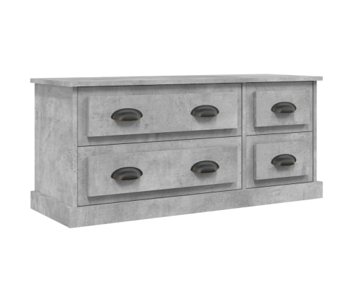 vidaXL Mueble de TV madera contrachapada gris hormigón 100x35,5x45 cm