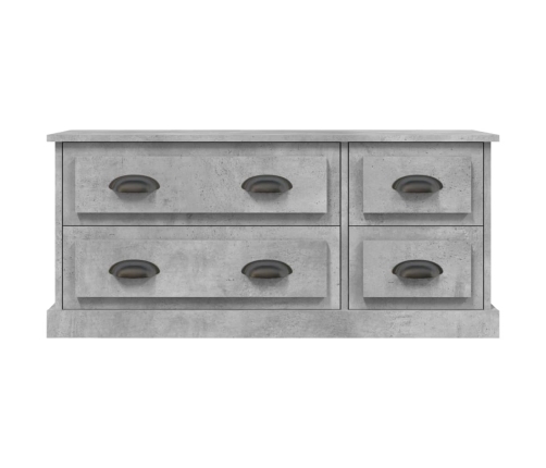 Mueble de TV madera contrachapada gris hormigón 100x35,5x45 cm