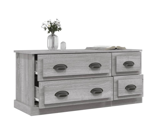 Mueble para TV madera contrachapada gris Sonoma 100x35,5x45 cm