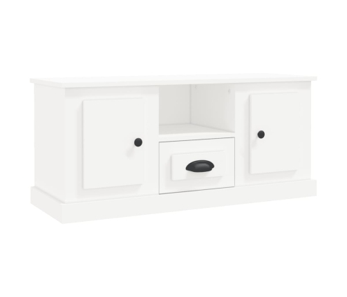 vidaXL Mueble para TV madera contrachapada blanco 100x35,5x45 cm