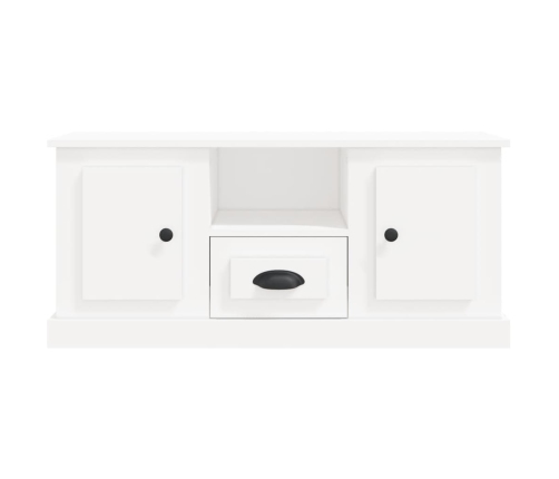 vidaXL Mueble para TV madera contrachapada blanco 100x35,5x45 cm