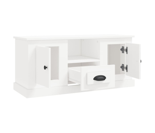 vidaXL Mueble para TV madera contrachapada blanco 100x35,5x45 cm