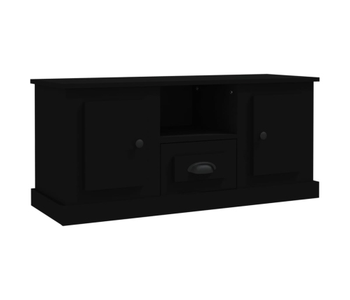 Mueble para TV madera contrachapada negro 100x35,5x45 cm