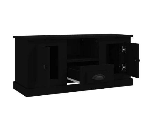 Mueble para TV madera contrachapada negro 100x35,5x45 cm